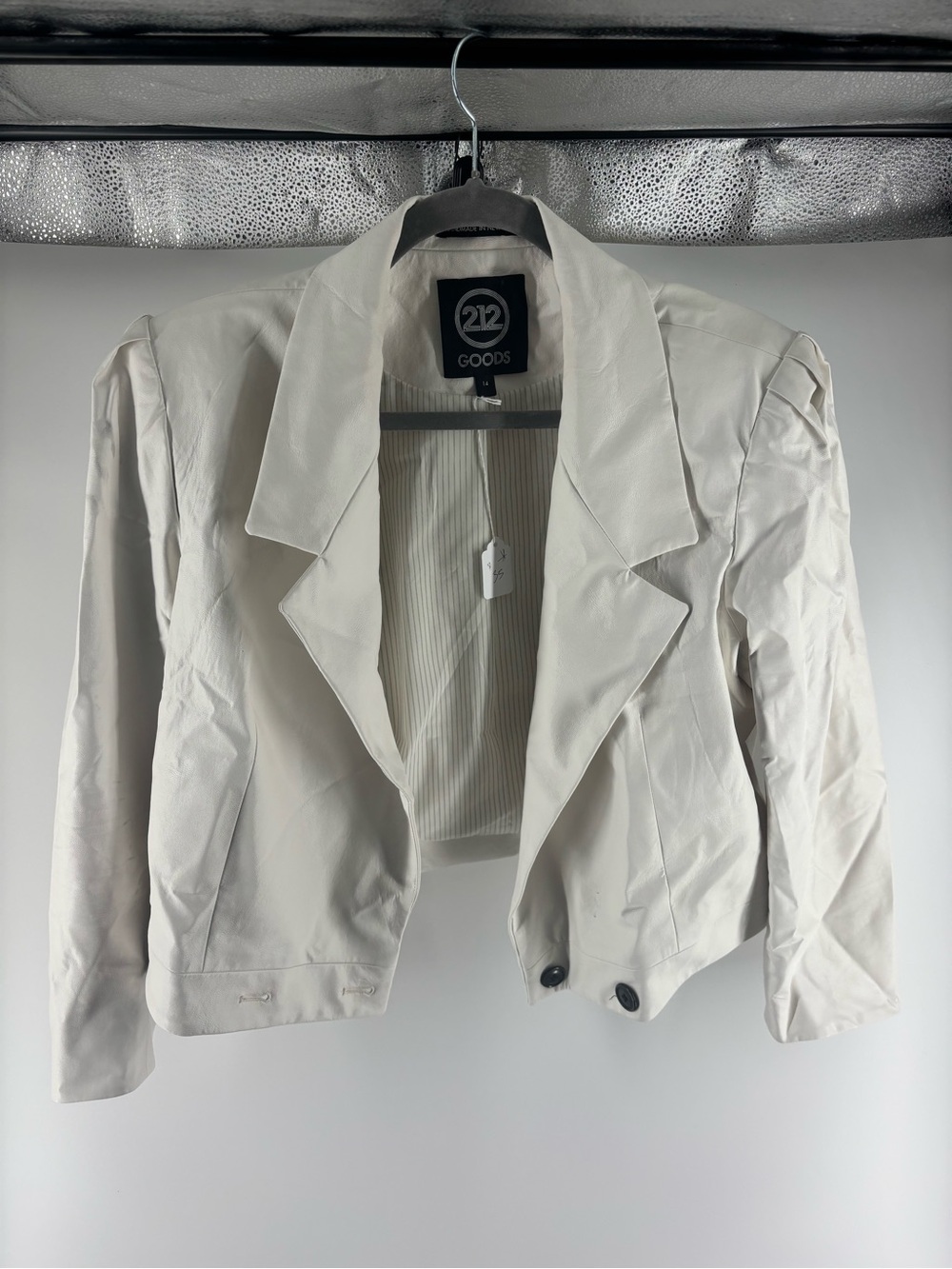 Women's Cream Cropped Blazer Jacket